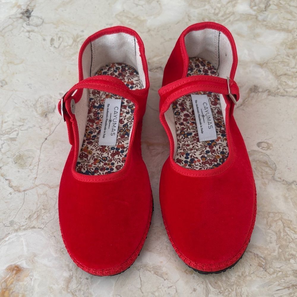 Cayumas Boheme Rosso Mary Jane Flats Venetian Slippers